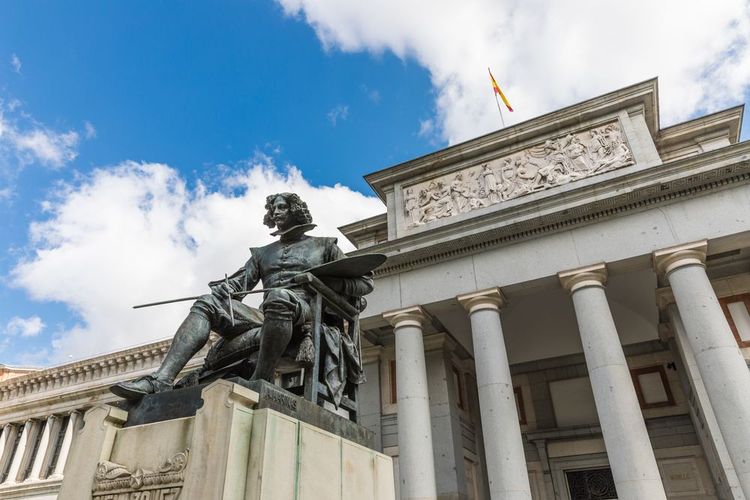 Statue de Velasquez, Musée du Prado, Madrid, Espagne