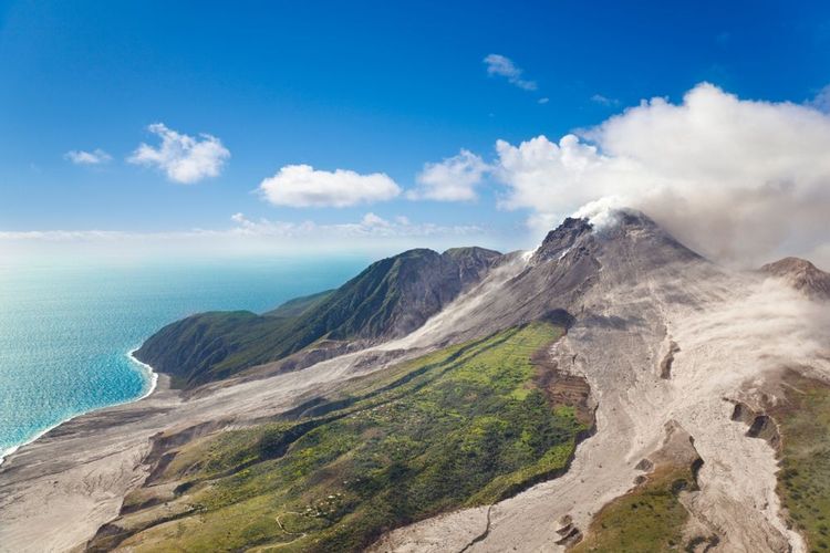 Le volcan de Soufriere Hills à Montserrat