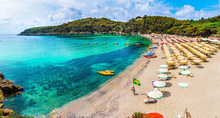 La plage de Fetovaia à Marina di Campo