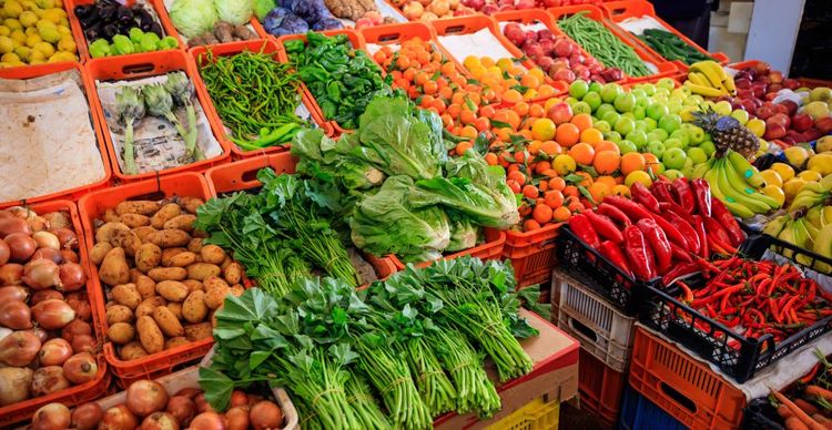 Légumes frais sur le marché