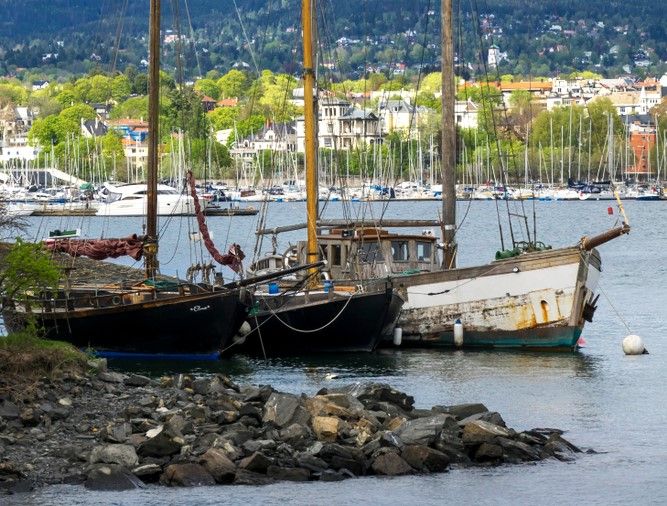 Dans le port du musée de l'île de Bygdøy