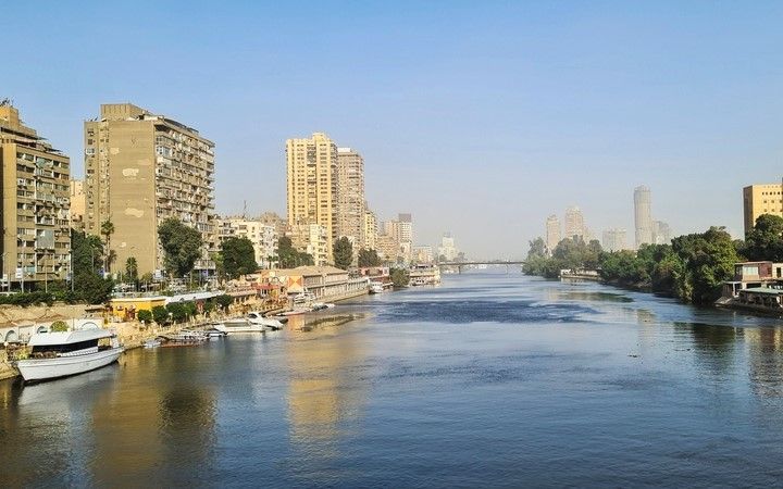 Le Nil traversant le quartier du Zamâlek