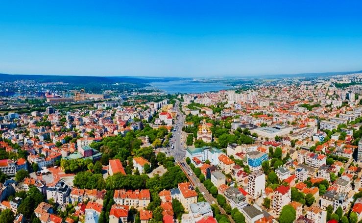 Vue aérienne sur Varna