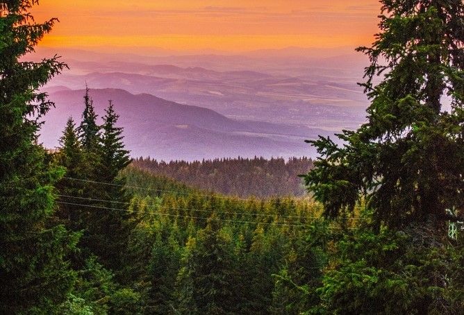 Coucher de soleil sur le mont Vitocha