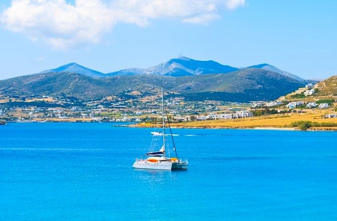 Catamaran à Naxos