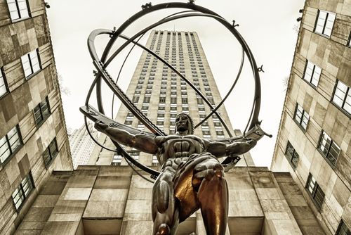 Shopping und Panorama im Rockefeller Center