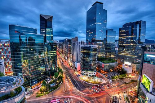 Il quartiere di Gangnam, animato tutta la notte