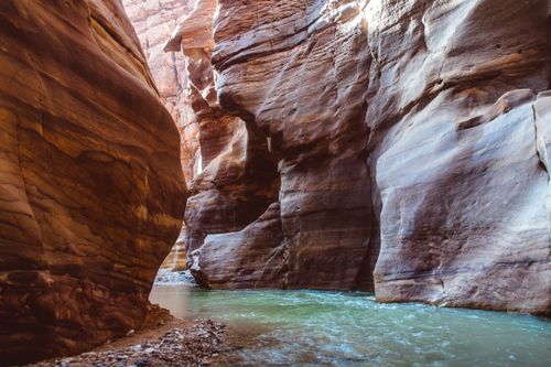 Water trekking in Wadi Mujib