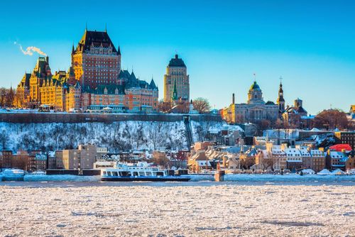 Château Frontenac a Quebec City, monumento storico e Patrimonio dell'Umanità dell'UNESCO