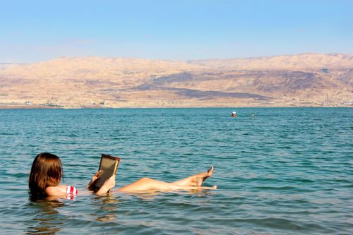 Floating on the Dead Sea