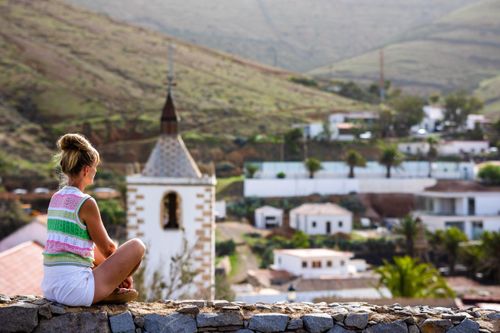 The picturesque town of Betancuria, its rural park and Aguas Verdes