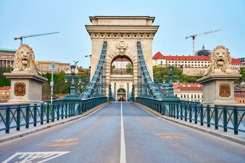 Die Kettenbrücke, die Verbindung zwischen Buda und Pest