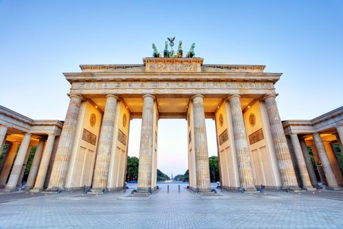 Observe the Brandenburg Gate, an iconic monument